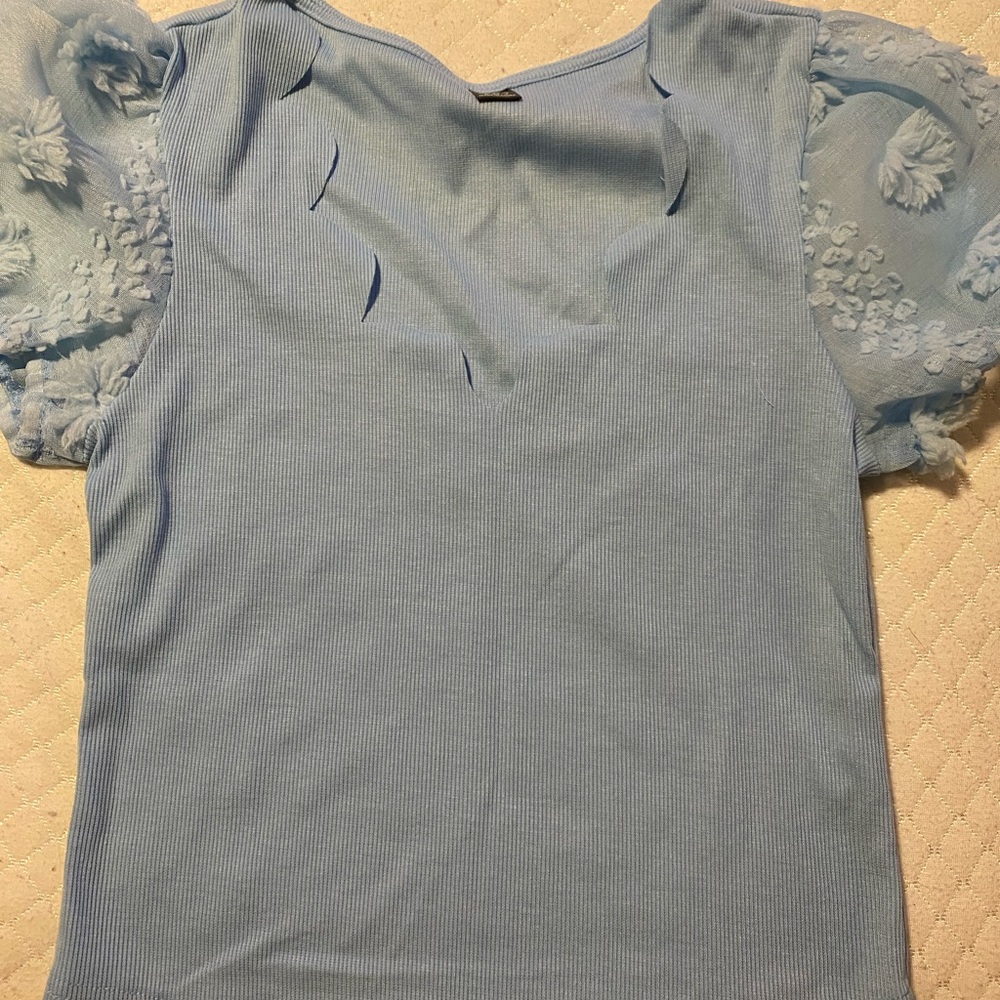 Baby blue top